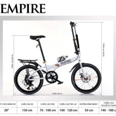 Xe đạp gấp Empire - Model E1000- Màu Trắng