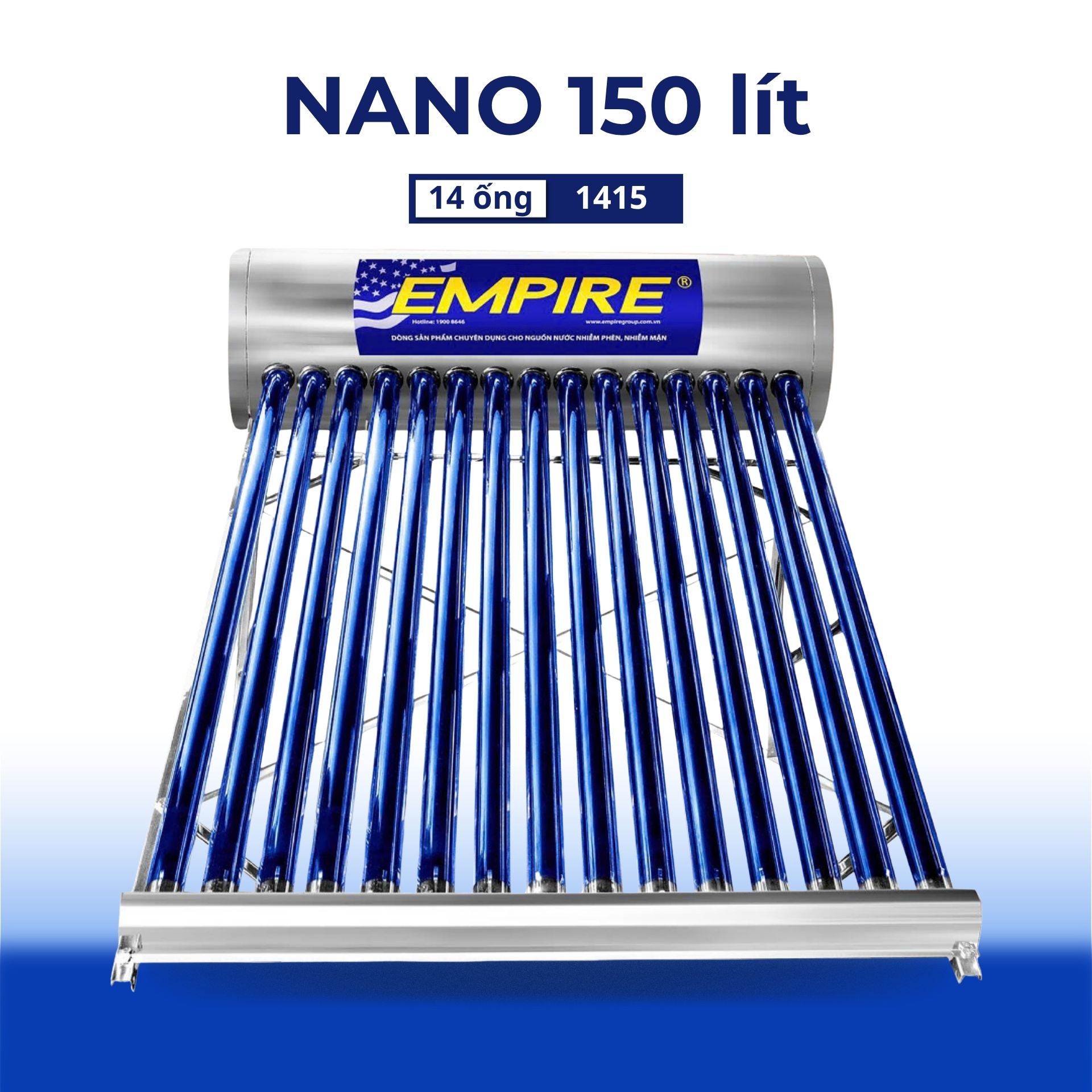 Máy nước nóng năng lượng mặt trời Empire Nano 150 Lít Render 3D